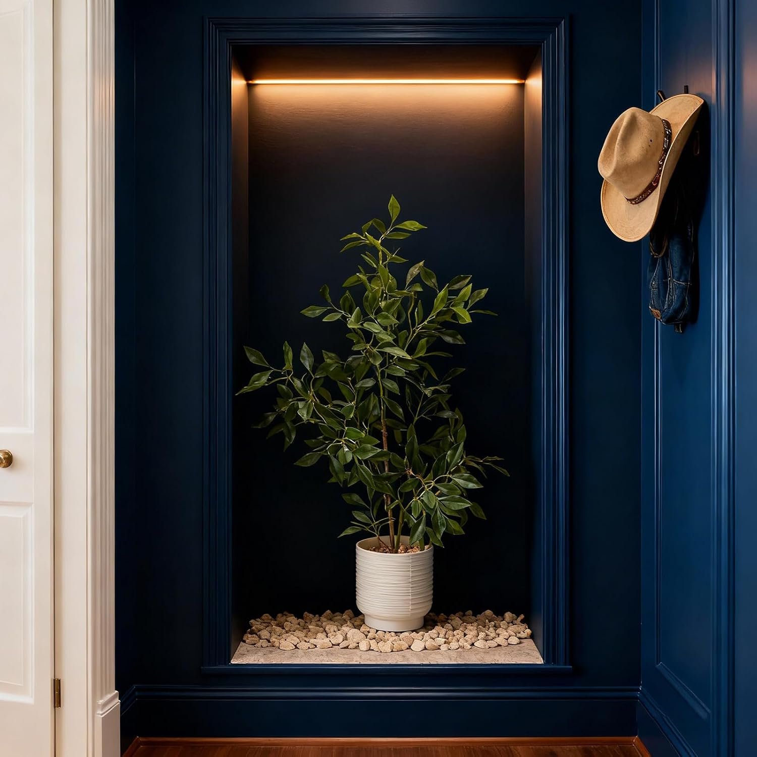 27” Artificial Ficus Plant with Ceramic Planter for Modern Home Decor - Image 3