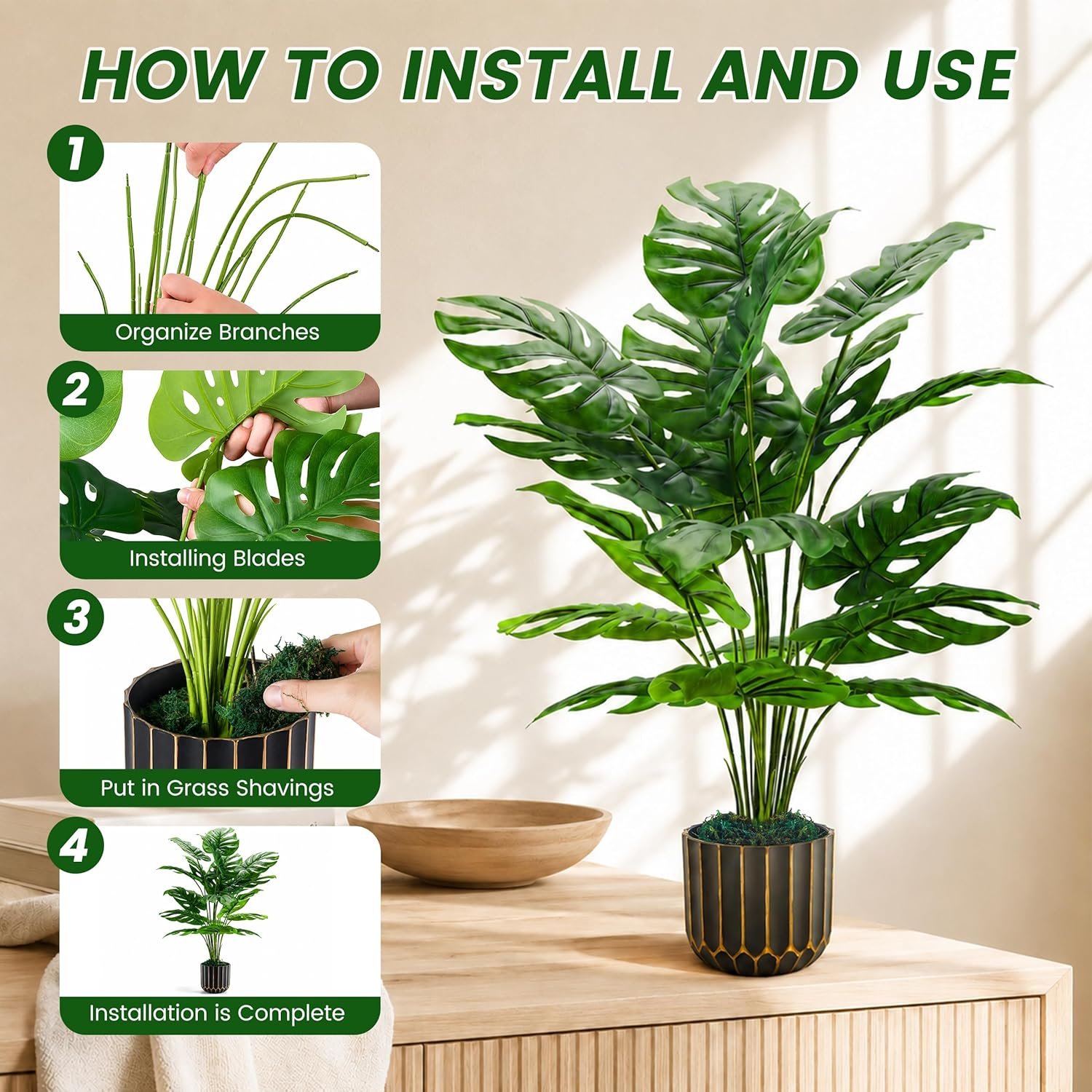 Elegant Indoor Faux Tree for Home Decoration - Image 3