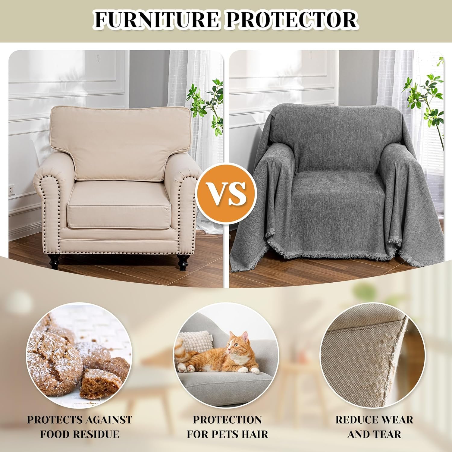 Oversized Furniture Protector for Recliners & Single Sofas - Image 3