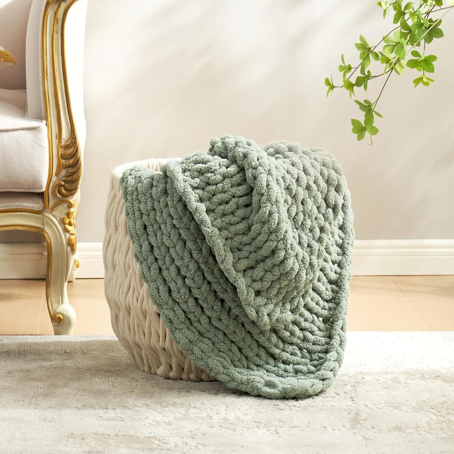 Premium Chunky Chenille Throw Blanket for Couch & Bed - Image 2