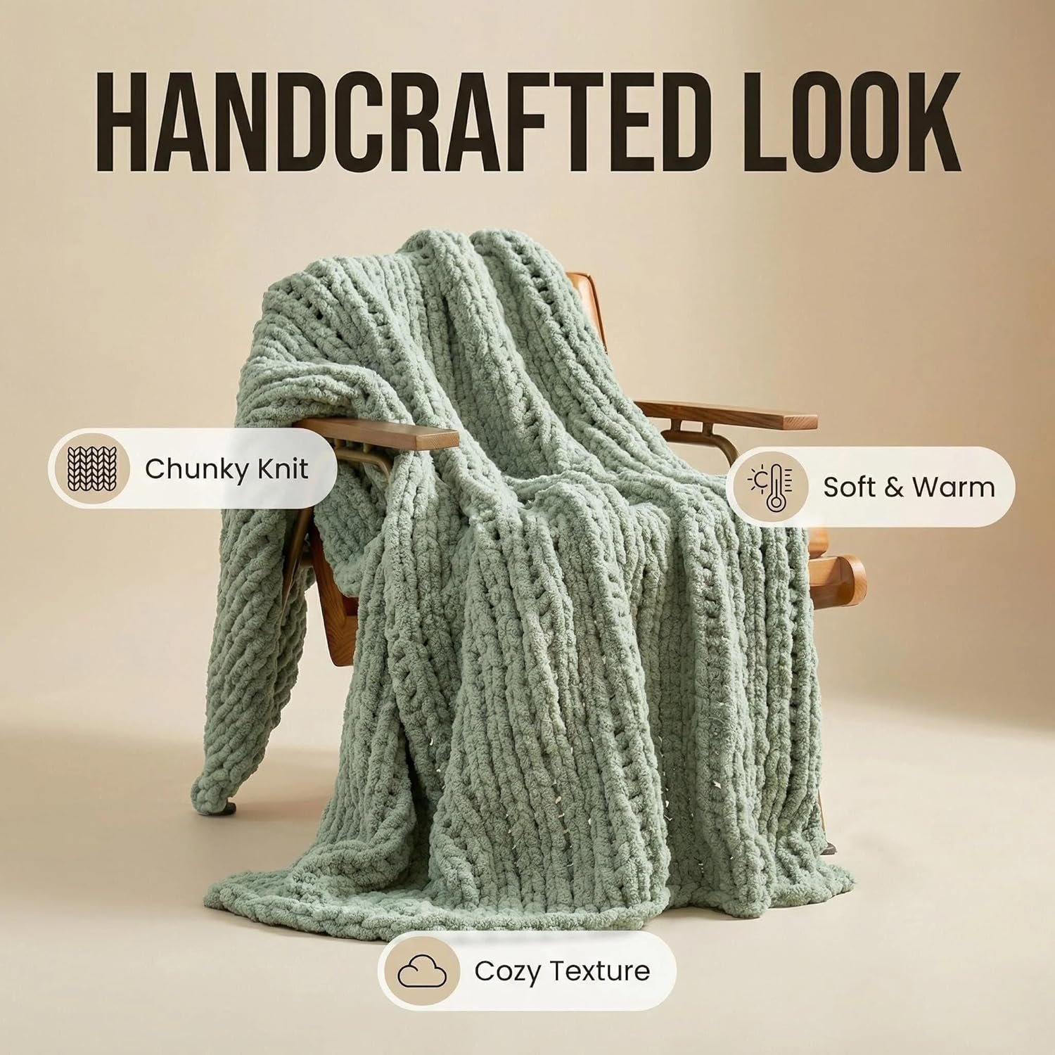 Premium Chunky Chenille Throw Blanket for Couch & Bed - Image 3