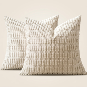 Boho Corduroy Cushion Covers – 18” × 18” Decorative Throw Pillow Cover