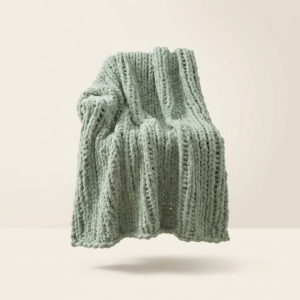 Premium Chunky Chenille Throw Blanket for Couch & Bed