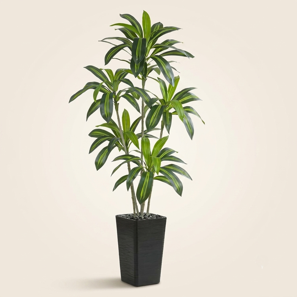 6ft Tropical Artificial Tree with Elegant Black Planter